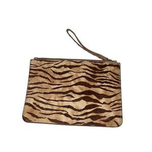 Ann Taylor Animal Print Horsehair Wristlet Tiger Stripe